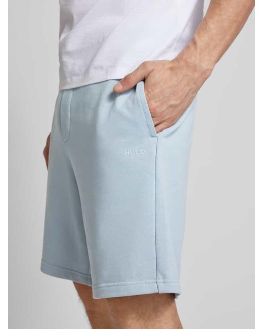 HUGO Sweatshorts Mit Label-Print Modell 'Nomario' in Blue für Herren
