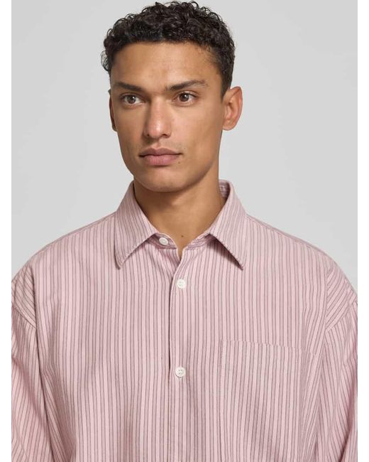 ANNARR Regular Fit Freizeithemd mit Kentkragen Modell 'VOLUND' in Pink für Herren