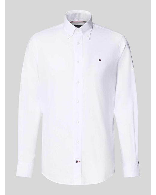 Tommy Hilfiger Regular Fit Zakelijk Overhemd Van Puur Katoen in het White voor heren