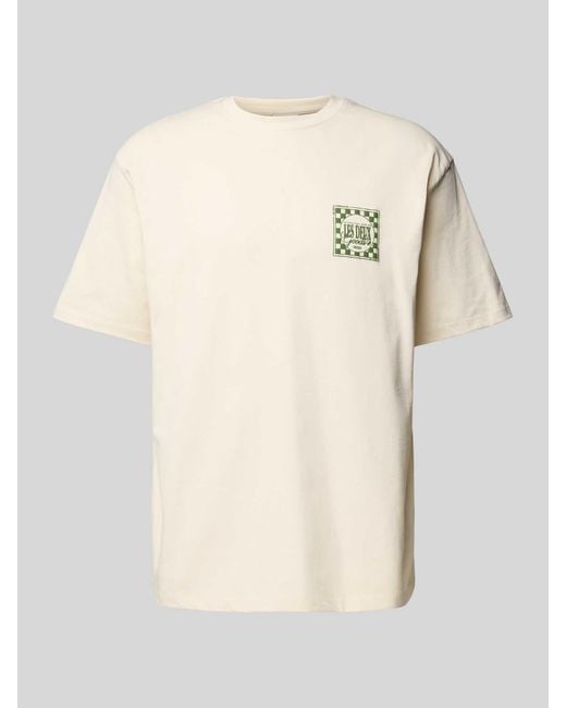 Les Deux T-shirt Met Labelprint in het Natural voor heren