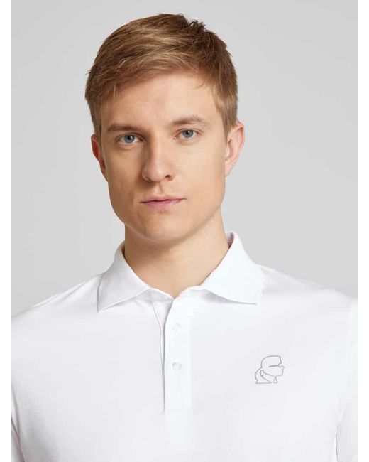 Karl Lagerfeld Poloshirt mit Logo-Print in White für Herren