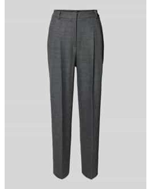 Cambio Regular Fit Stoffen Broek Met Bandplooien, Model 'Emilie' in het Gray
