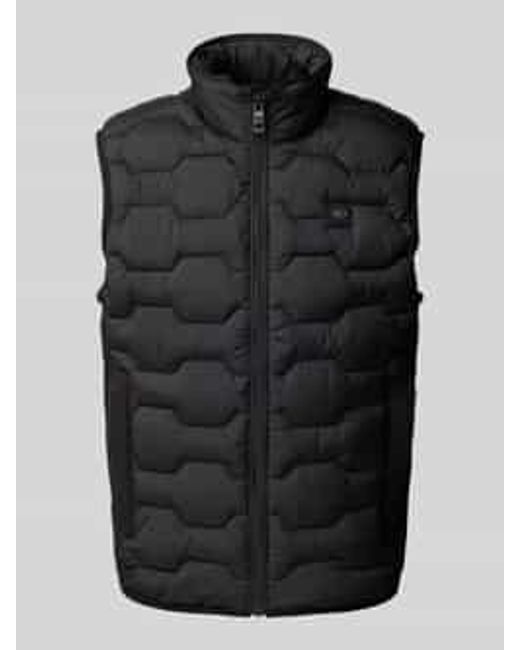 Tom Tailor Regular Fit Bodywarmer Met Opstaande Kraag in het Black voor heren