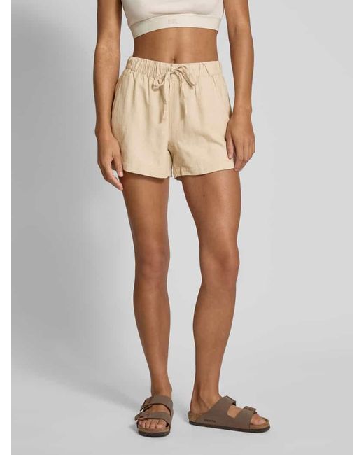 ONLY Natural Loose Fit Shorts aus Viskose-Leinen-Mix Modell 'CARO'