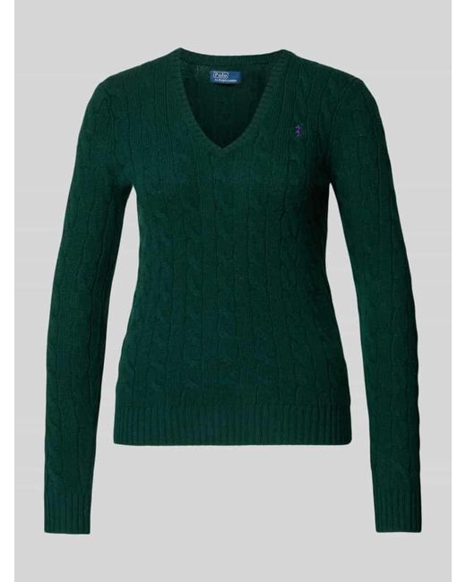 Polo Ralph Lauren Green Strickpullover aus Wolle-Kaschmir-Mix Modell 'JULIANNA'