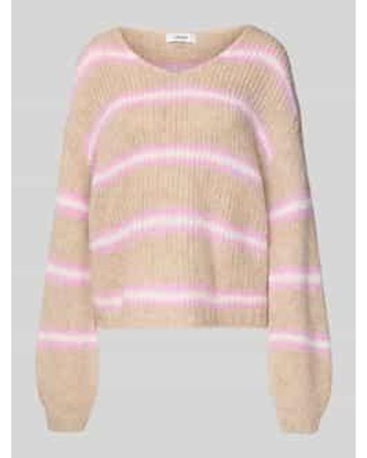 Mbym Gebreide Pullover Met Ronde Hals, Model 'Gatilin' in het Pink