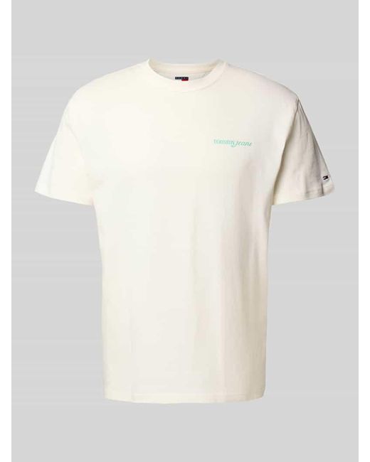 Tommy Hilfiger Regular Fit T-Shirt aus reiner Baumwolle in Natural für Herren