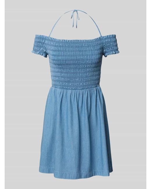 Tommy Hilfiger Blue Tailliertes Minikleid aus reiner Baumwolle