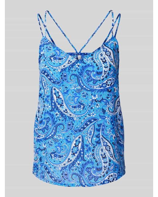 ONLY Blue Blusentop mit Paisley-Muster Modell 'VENEDA'