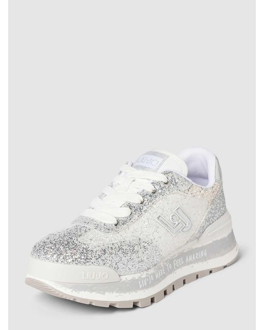 Liu Jo Sneakers Met Glittereffect in het White