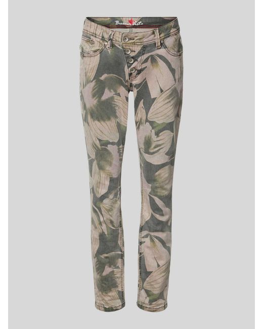 Buena Vista Stoffen Broek Met Verkorte Pasvorm in het Gray