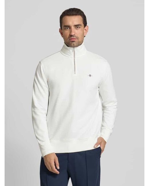 Gant Sweatshirt mit Stehkragen in White für Herren