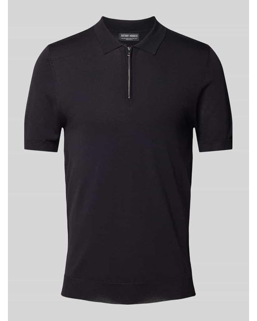 Antony Morato Poloshirt mit kurzer Reißverschlussleiste in Black für Herren
