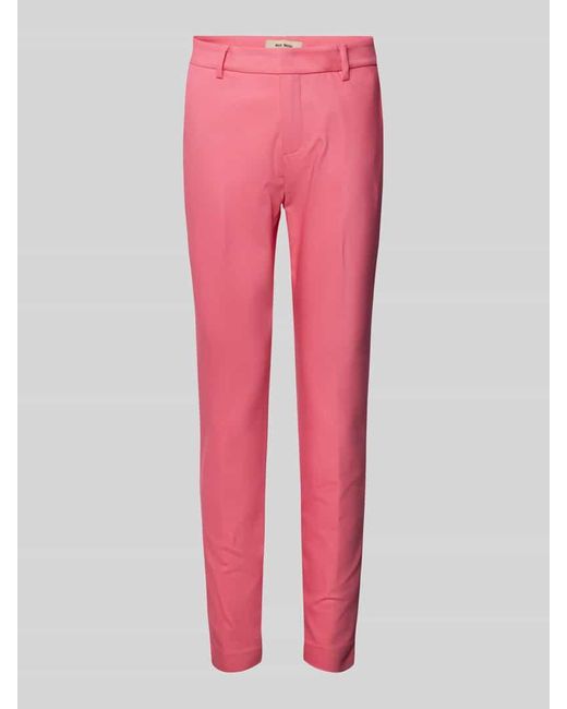 Mos Mosh Pink Slim Fit Stoffhose mit Bügelfalten Modell 'Abbey Night'