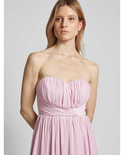 Lipsy Pink Abendkleid mit Raffungen Modell 'Bella'