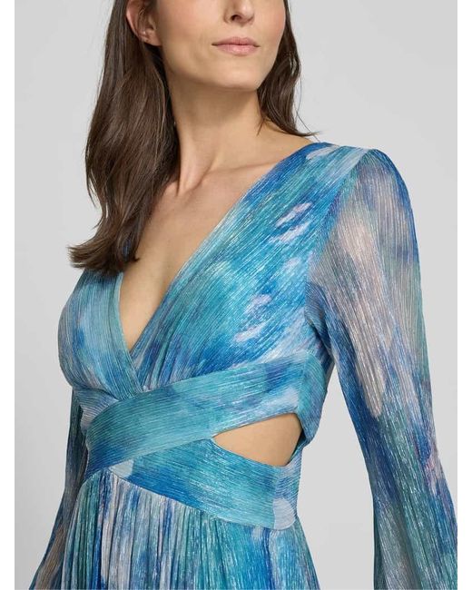 Swing Blue Abendkleid mit Effektgarn