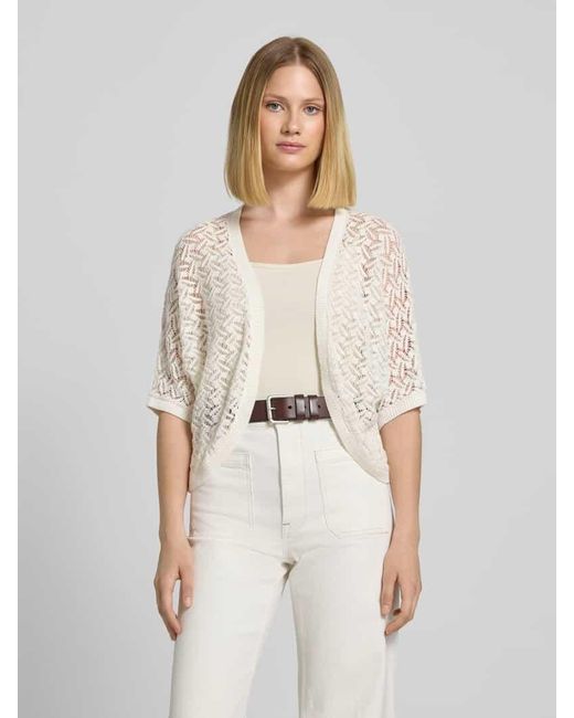 Tom Tailor Natural Loose Fit Bolero Cardigan aus reiner Baumwolle
