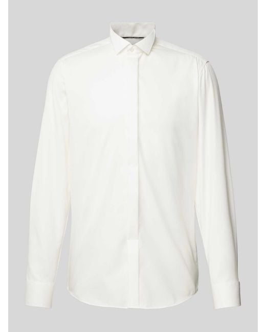 Eterna Slim Fit Smokinghemd mit Kläppchenkragen in White für Herren