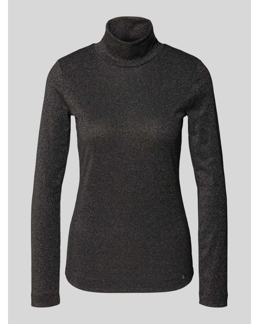 Marc Cain Shirt Met Lange Mouwen En Opstaande Kraag in het Black