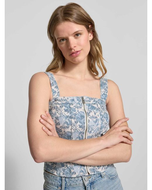 Levi's Korte Top Met Deelbare Ritssluiting in het Blue
