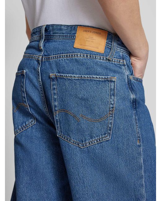 Jack & Jones Baggy Fit Jeans im 5-Pocket-Design Modell 'ALEX' in Blue für Herren