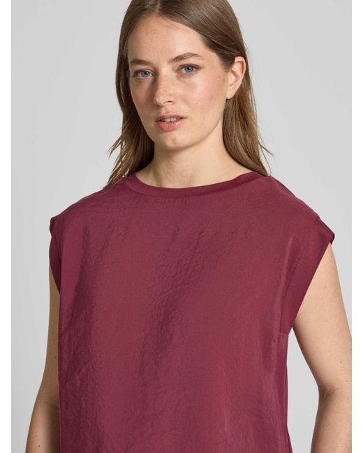 Opus T-Shirt Met Kapmouwen, Model 'Silkisi' in het Red
