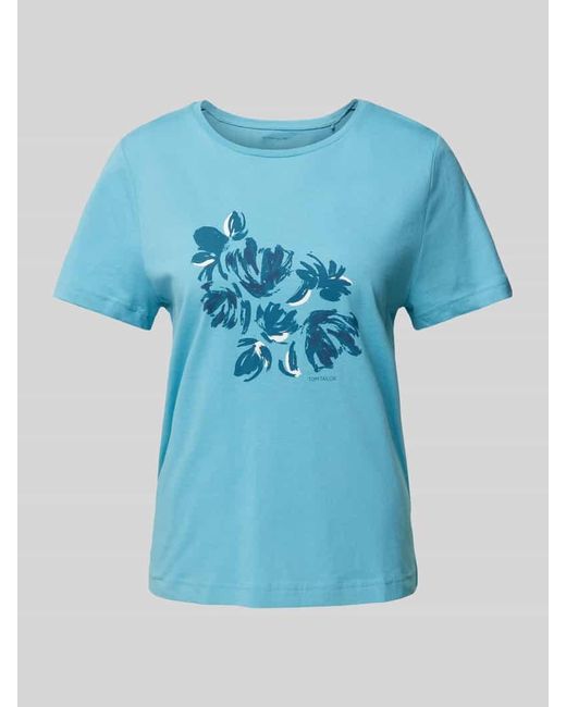 Tom Tailor Blue T-Shirt mit floralem Print