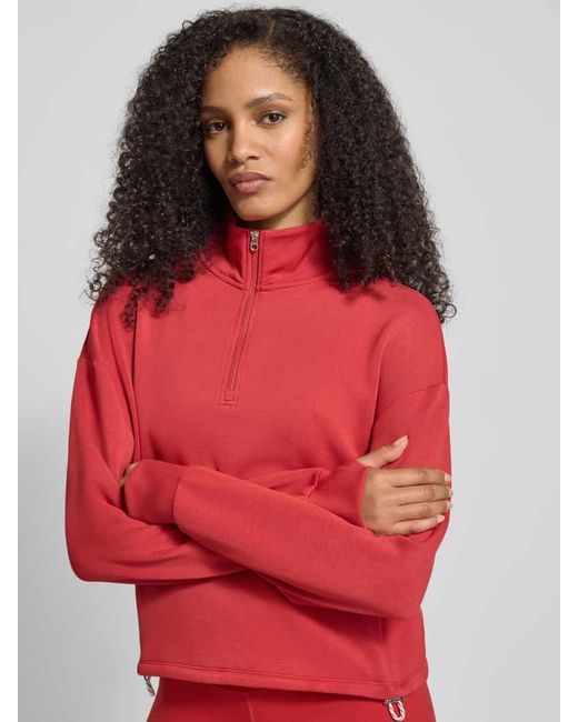 Varley Red Sweatshirt mit Stehkragen und Reißverschluss Modell 'SIAN'