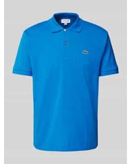 Lacoste Classic Fit Poloshirt Met Labeldetail in het Blue voor heren
