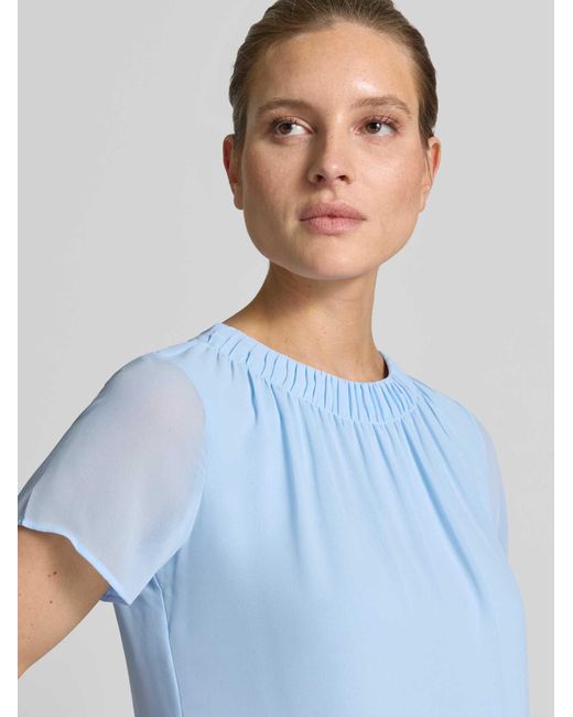 S.oliver Loose Fit Blouses T-Shirt Van Chiffon in het Blue