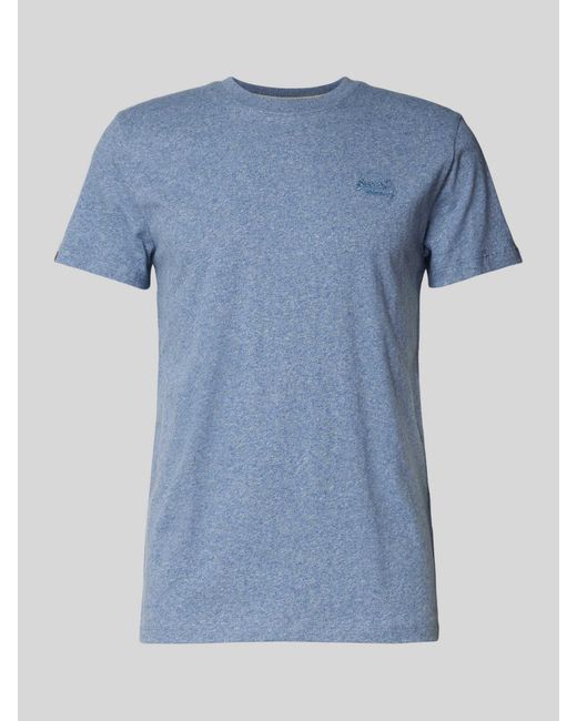 Superdry T-shirt Met Labelstitching in het Blue voor heren