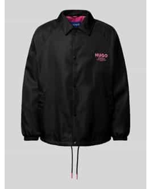 HUGO Jack Met Labelprint in het Black voor heren