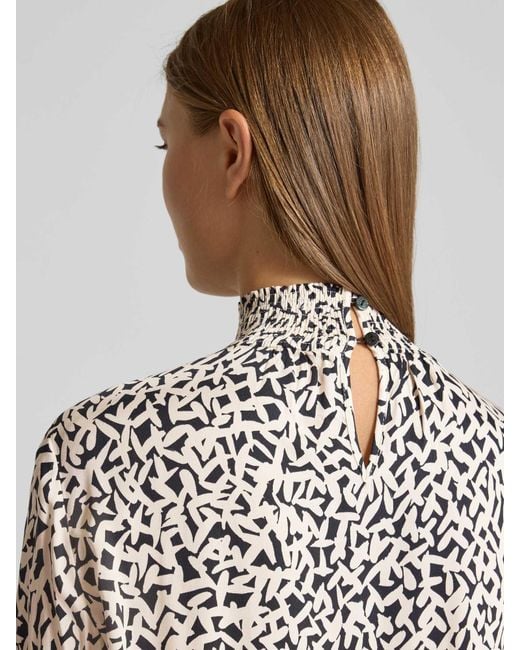 Milano Italy Regular Fit Blouse Met Opstaande Kraag in het White