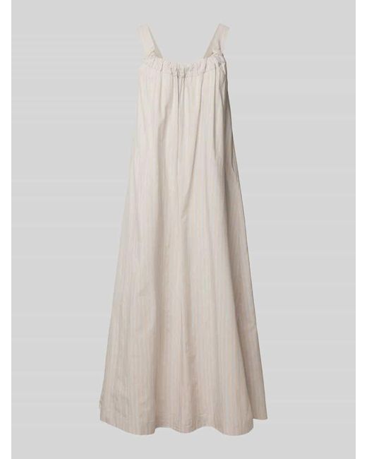 Vero Moda White Knielanges Kleid mit Streifenmuster Modell 'GILI'