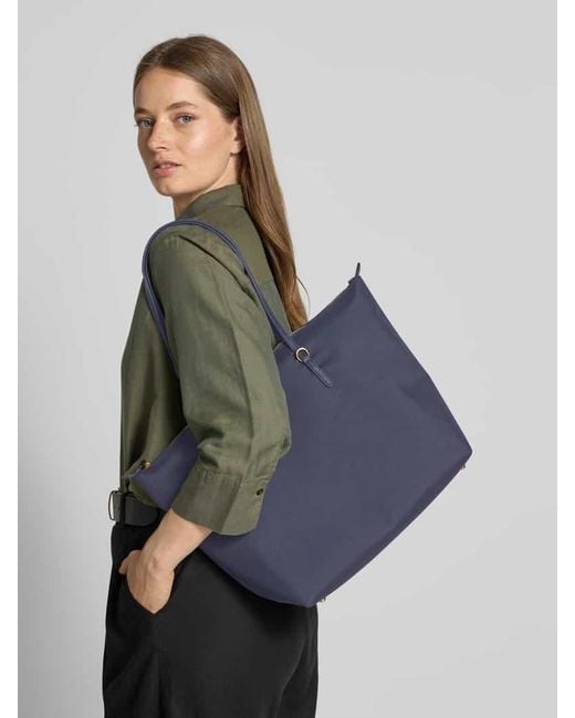 Ralph Lauren Blue Tote Bag mit Label-Applikation Modell 'KEATON'