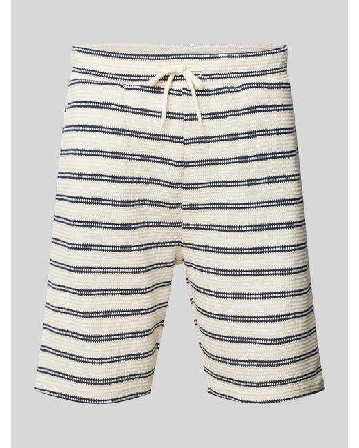 Only & Sons Regular Fit Korte Broek Met Structuurmotief in het Gray voor heren