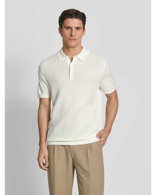 Strellson Poloshirt mit kurzer Knopfleiste Modell 'Adrian' in White für Herren