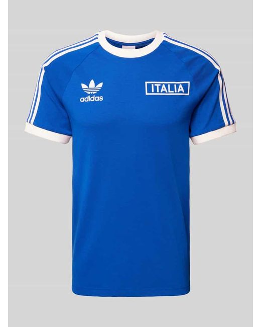 Adidas Originals T-Shirt Italien EM 2024 in Blue für Herren