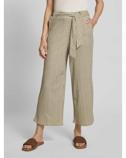 Tom Tailor Natural High Rise Culotte mit Bindegürtel