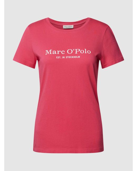 Marc O' Polo T-Shirt mit Label-Print in Pink | Lyst DE