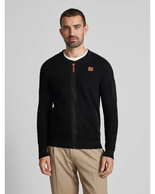 S.oliver Regular Fit Strickjacke aus reiner Baumwolle in Black für Herren
