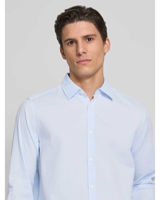 S.oliver Regular Fit Freizeithemd Aus Reiner Baumwolle in Blue für Herren