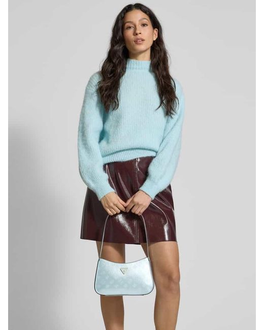Guess Blue Handtasche Mit Label-Applikation Modell 'Arnela'