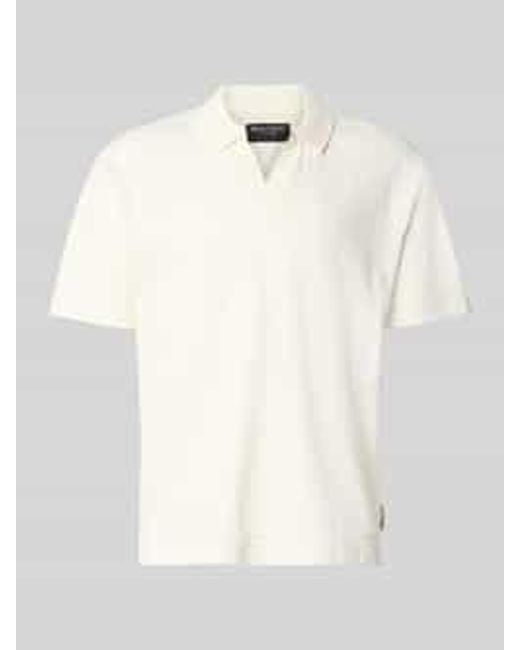 Marc O' Polo Relaxed Fit Poloshirt Van Puur Katoen in het Natural voor heren