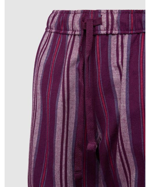 Schiesser Pyjamabroek Met Streepmotief in het Purple voor heren
