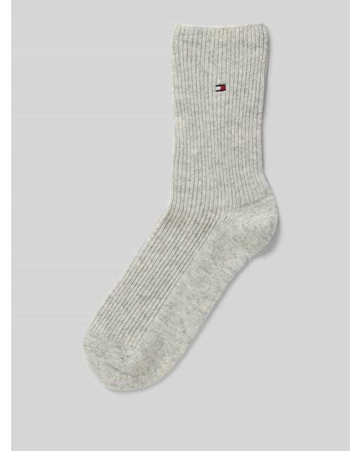 Tommy Hilfiger White Socken mit Woll-Kaschmir-Anteil