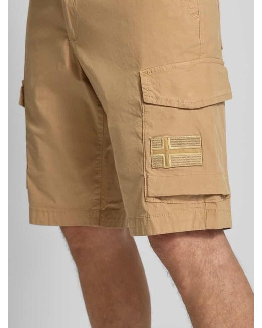 Napapijri Regular Fit Bermudas mit Cargotaschen Modell 'HORTON' in Natural für Herren