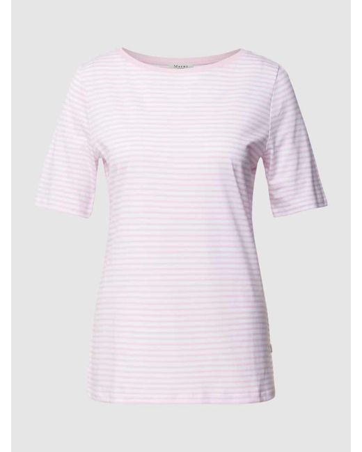 maerz muenchen Pink T-Shirt mit Streifenmuster