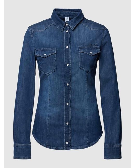 Liu Jo Blue Jeansbluse mit Brusttaschen