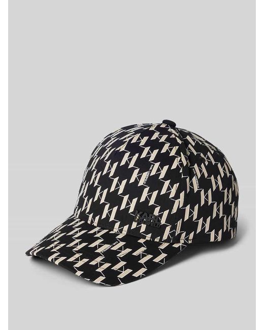 Karl Lagerfeld Basecap mit Allover-Muster in Black für Herren